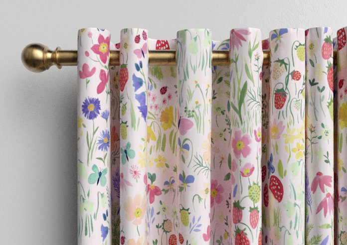 Wee Blue Bell Secret Garden, Rose - Made to Measure Curtains - Image 12